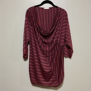 Sold - MaiTai Red Striped 3/4 Sleeve Tee